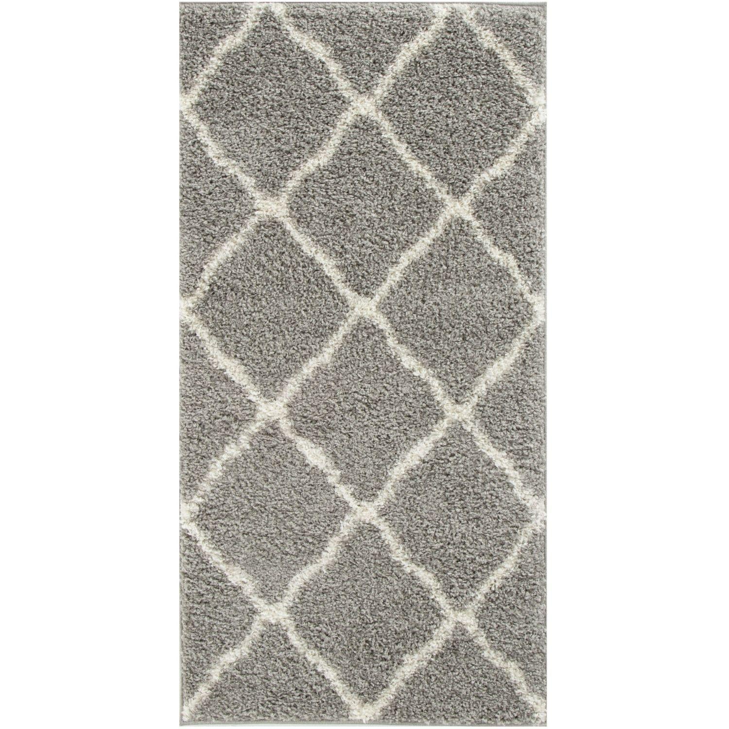 Moroccan Grey Shaggy Rug