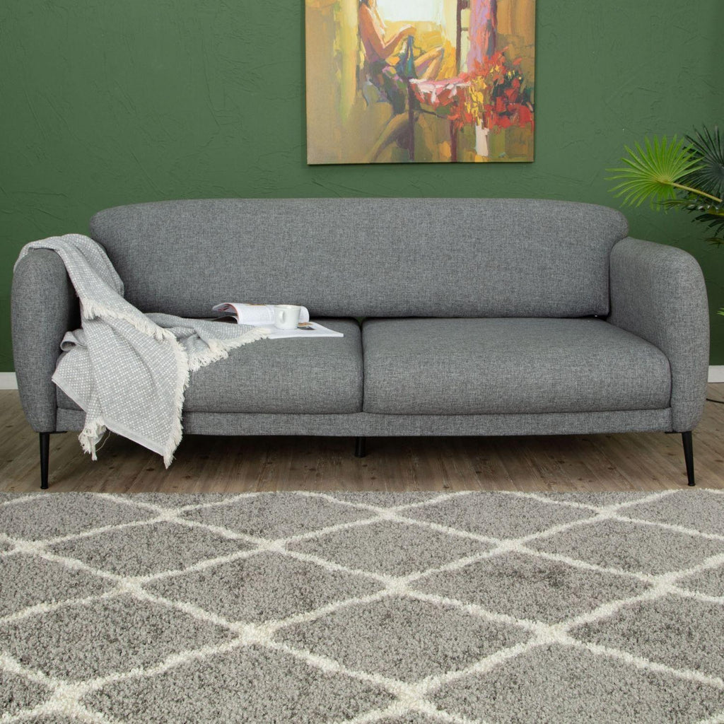 Moroccan Grey Shaggy Rug