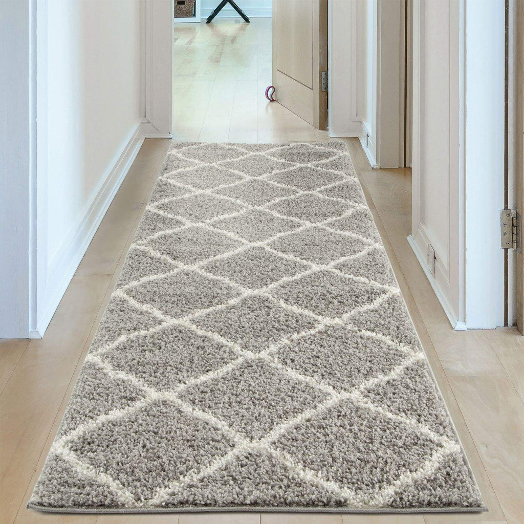 Moroccan Grey Shaggy Rug