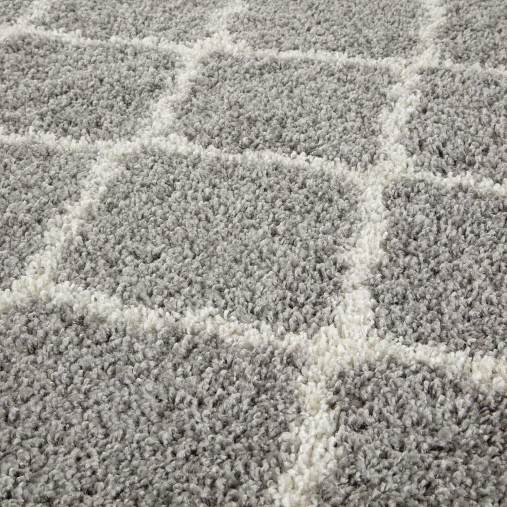 Moroccan Grey Shaggy Rug