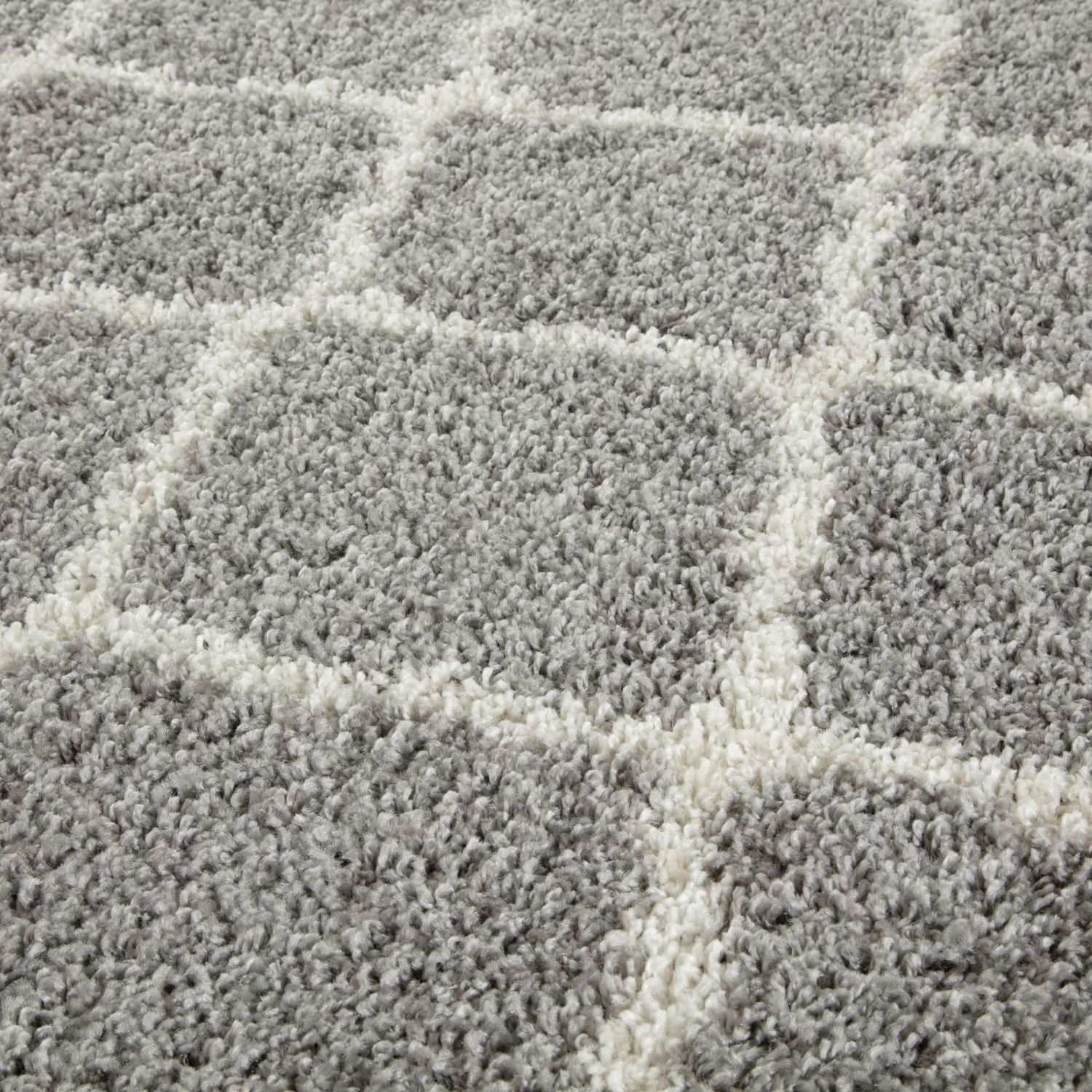 Moroccan Grey Shaggy Rug