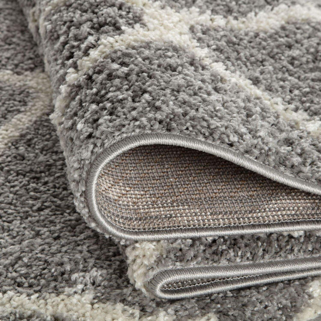 Moroccan Grey Shaggy Rug