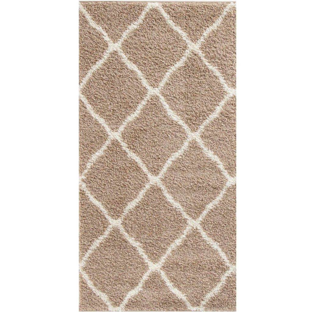 Moroccan Beige Shaggy Natural Rug