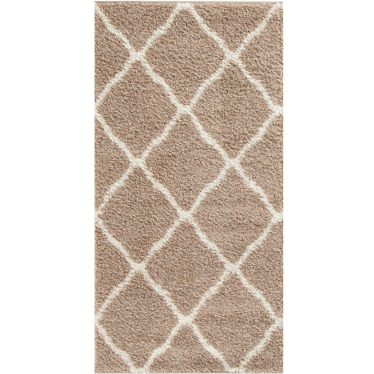 Moroccan Beige Shaggy Natural Rug