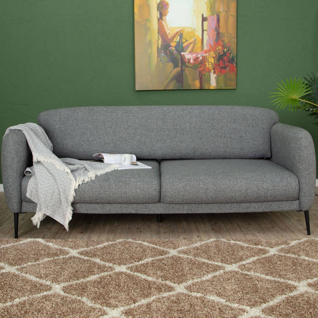 Moroccan Beige Shaggy Natural Rug
