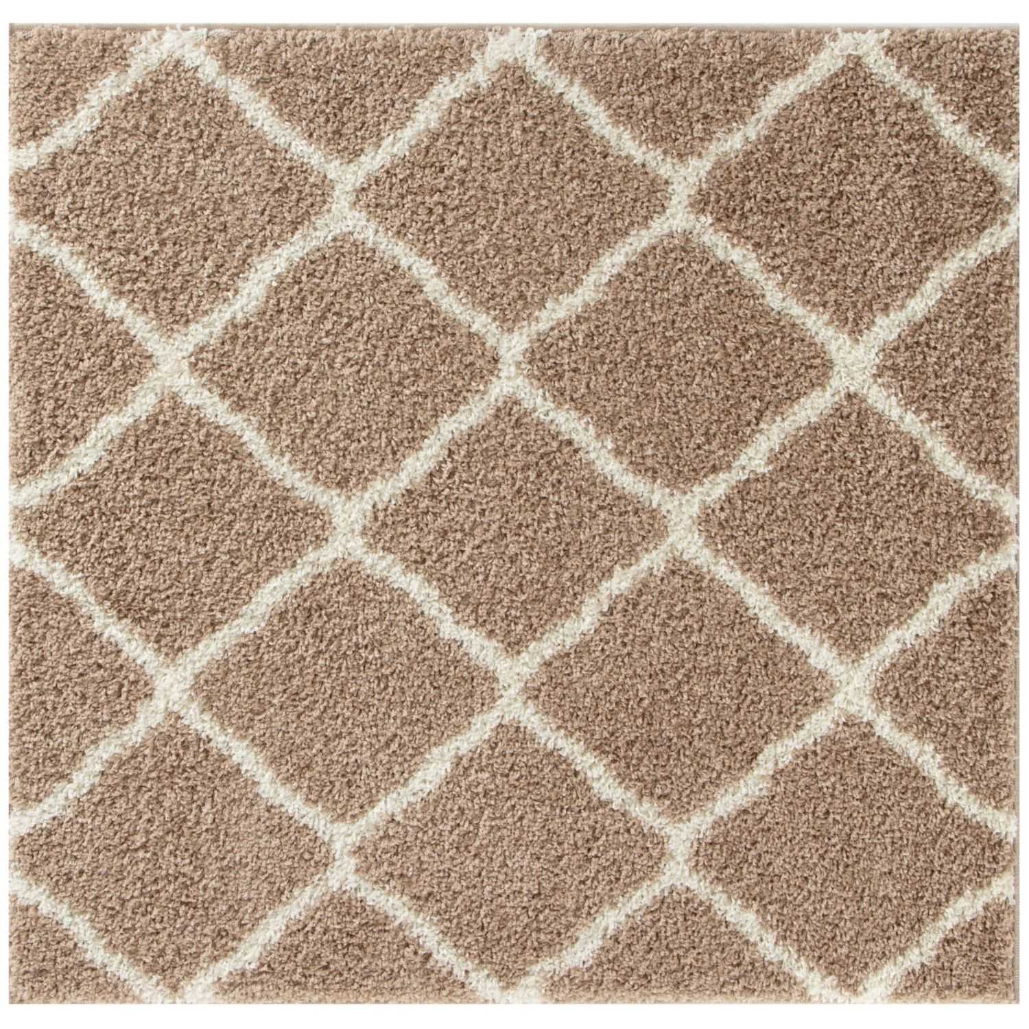 Moroccan Beige Shaggy Natural Rug
