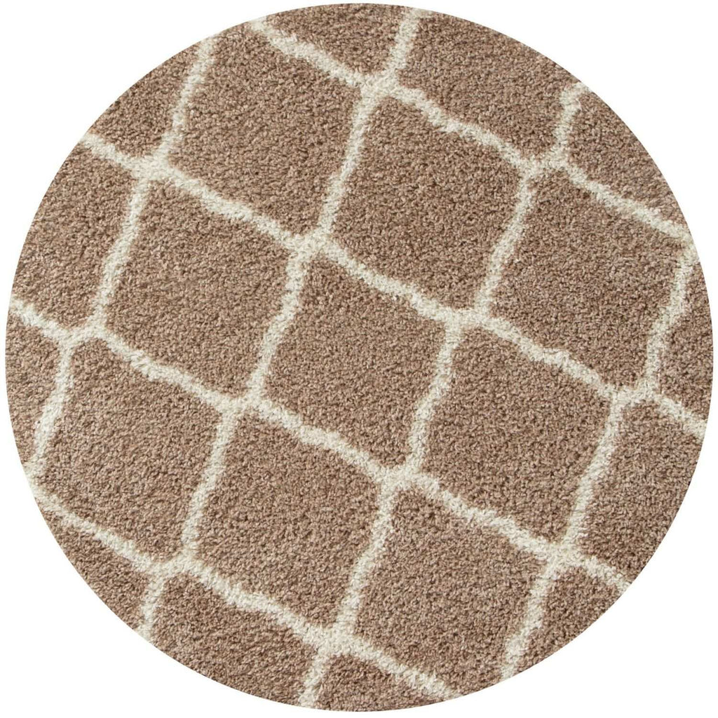 Moroccan Beige Shaggy Natural Rug