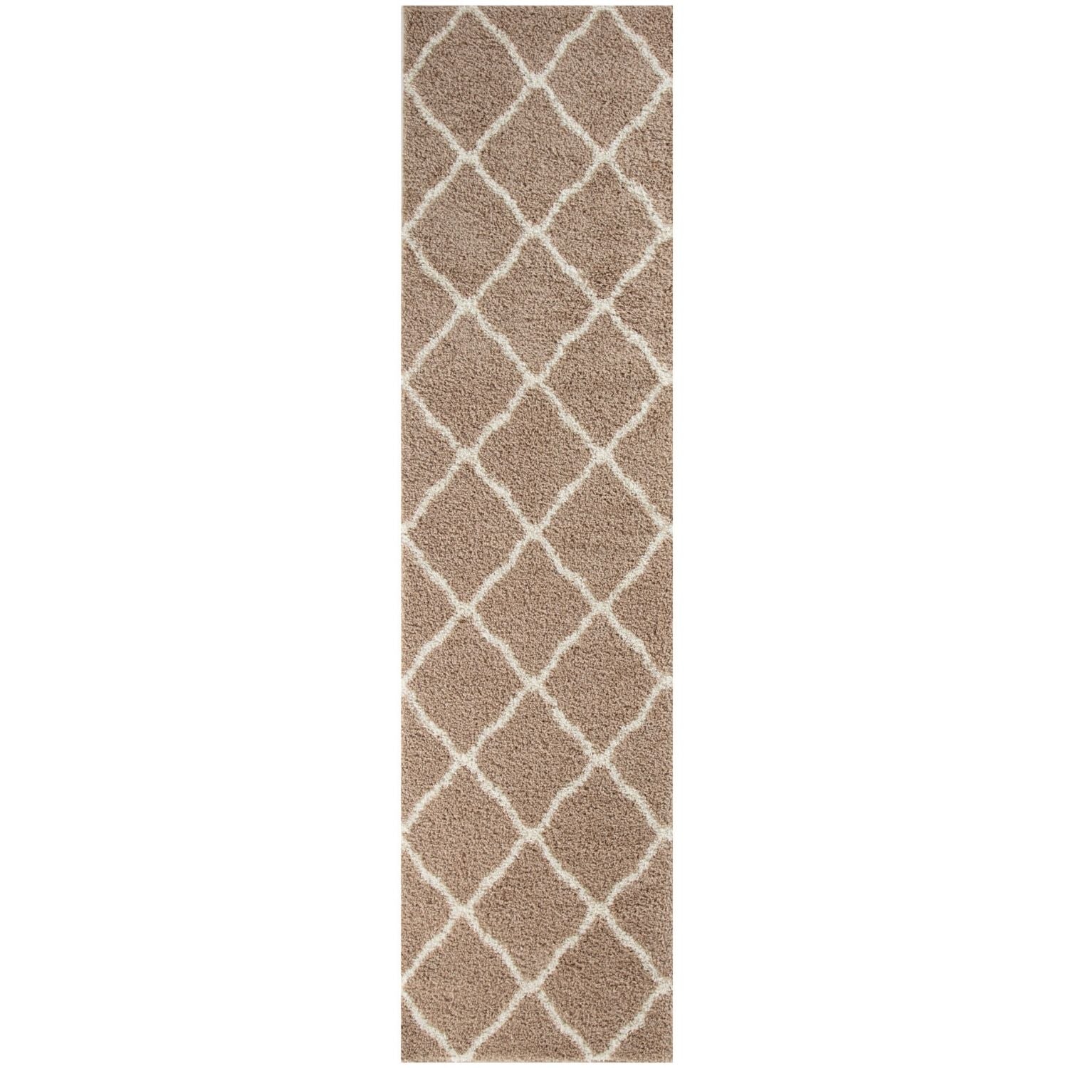 Moroccan Beige Shaggy Natural Rug