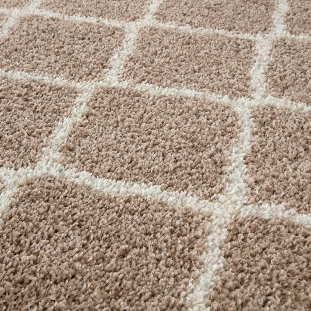 Moroccan Beige Shaggy Natural Rug