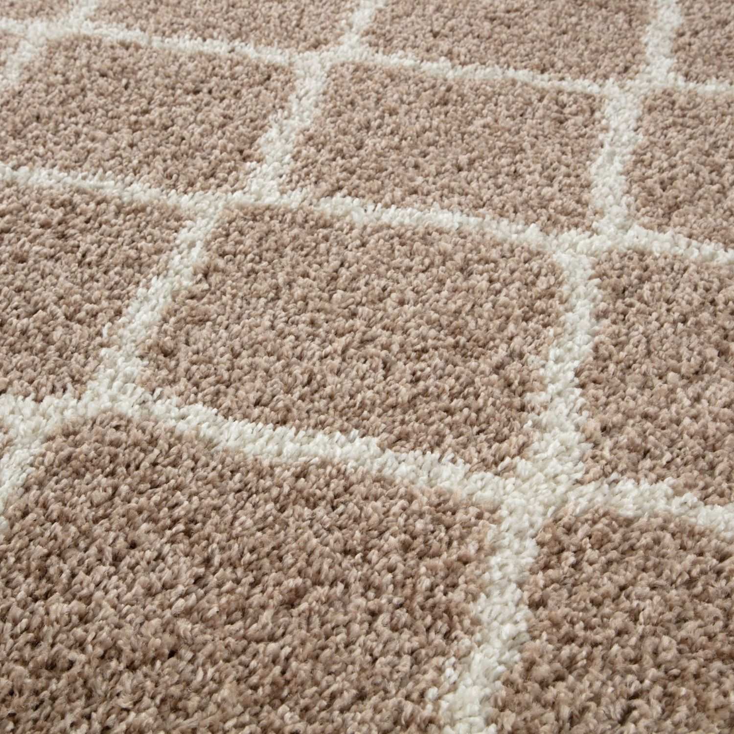 Moroccan Beige Shaggy Natural Rug