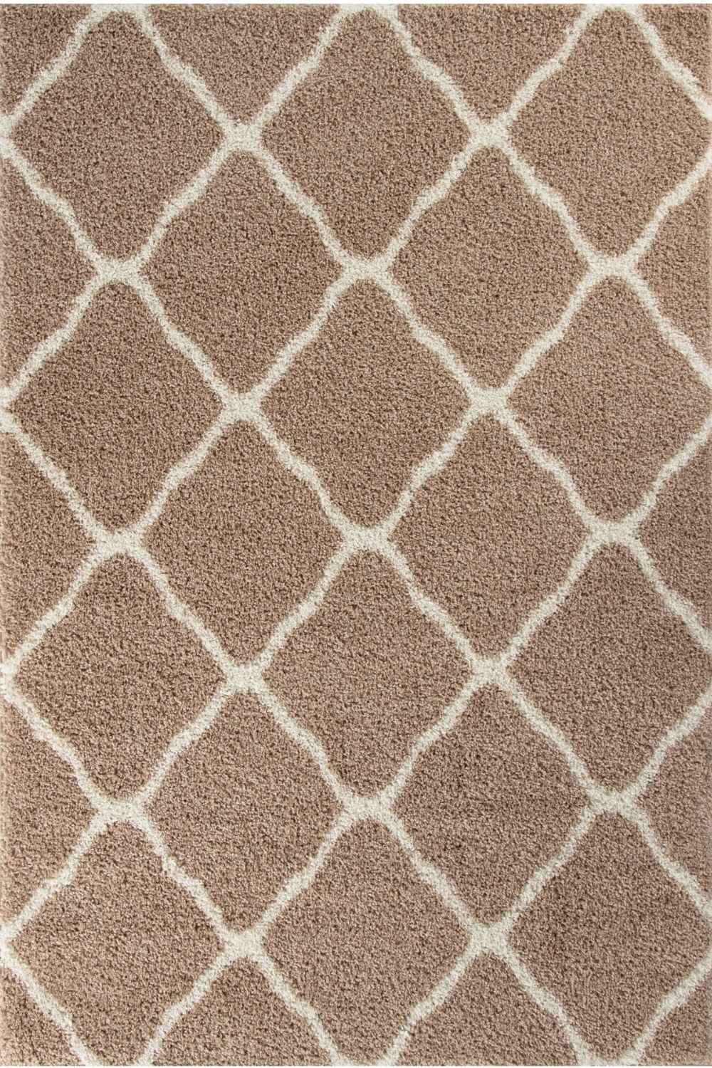 Moroccan Beige Shaggy Natural Rug