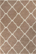 Moroccan Beige Shaggy Natural Rug