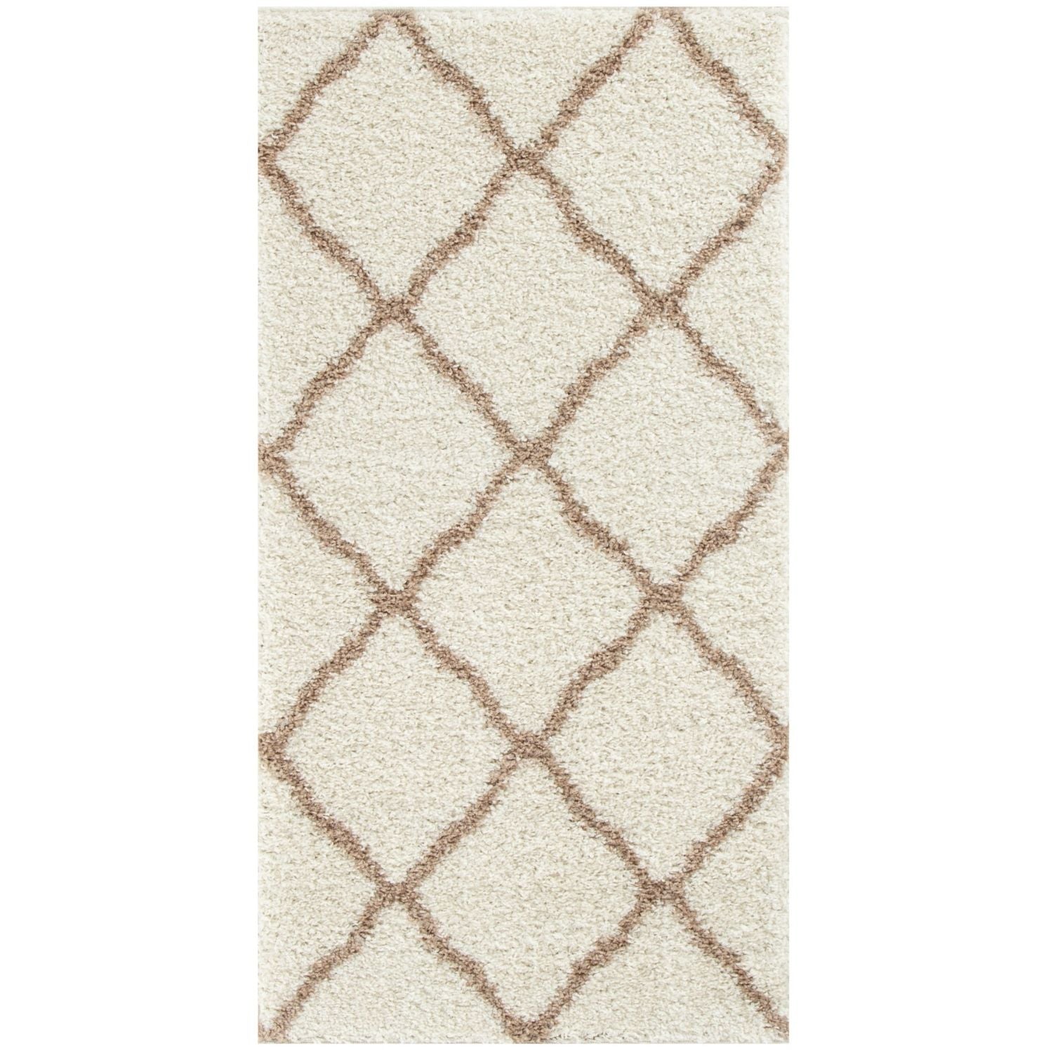 Moroccan Ivory Shaggy Rug