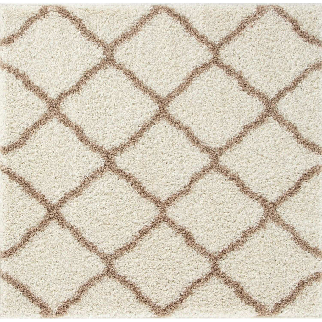 Moroccan Ivory Shaggy Rug