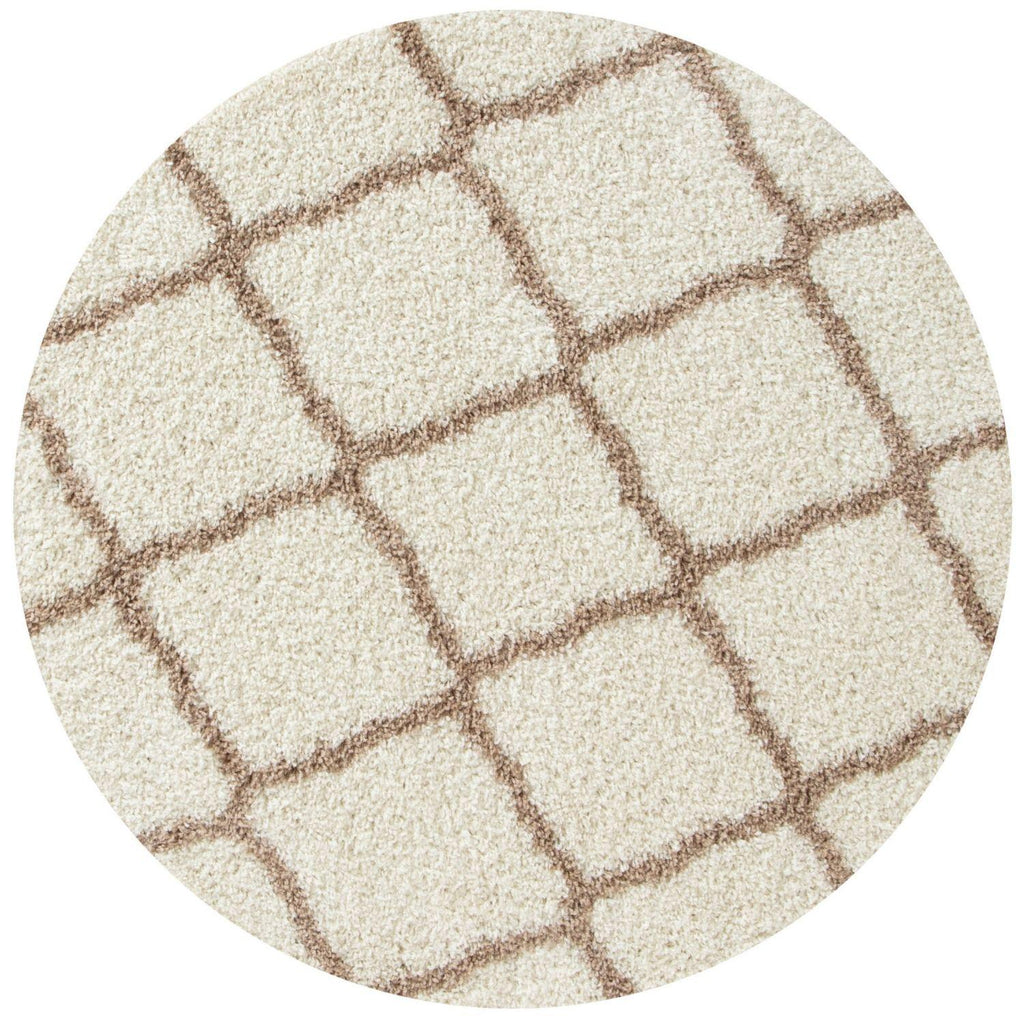 Moroccan Ivory Shaggy Rug