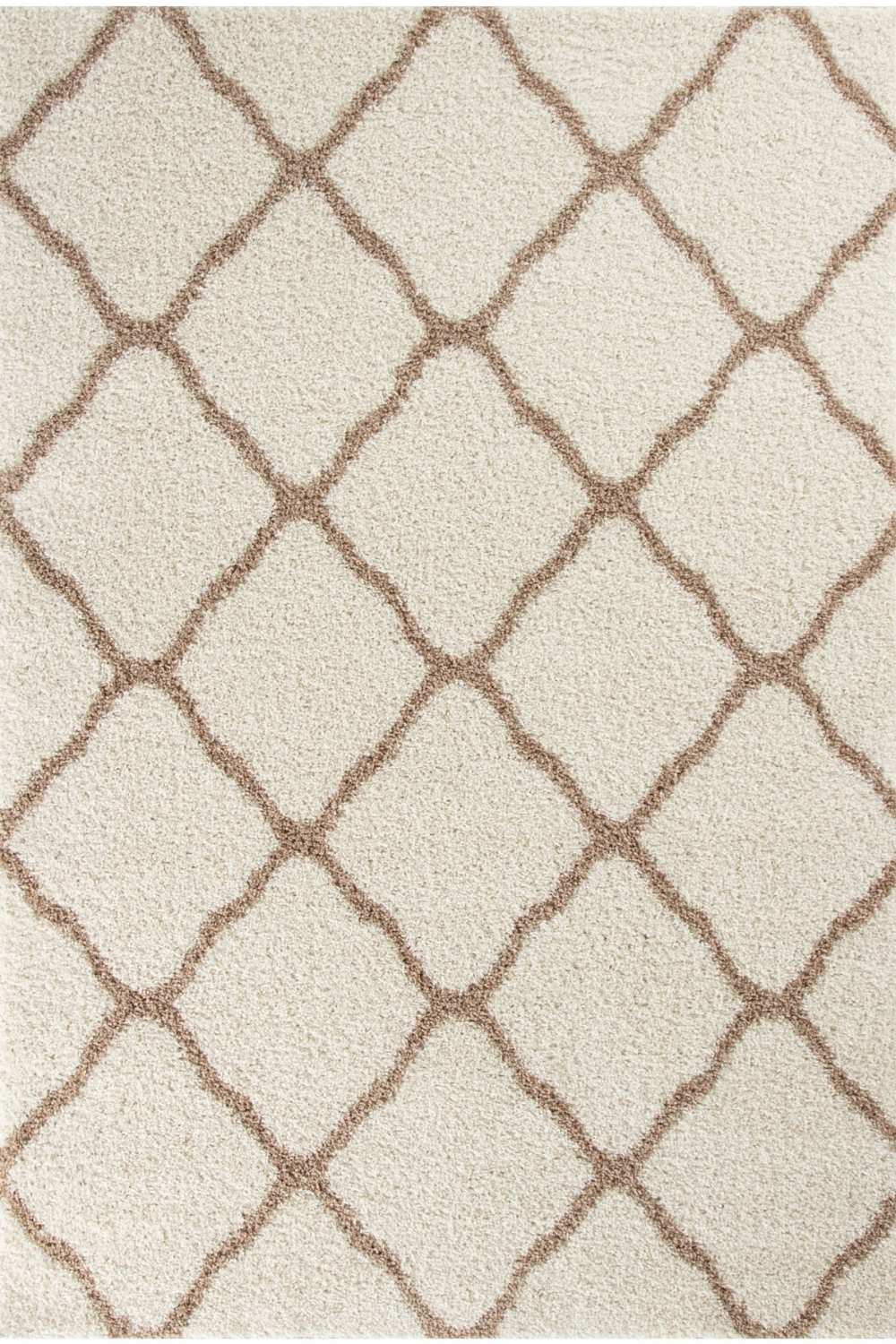 Moroccan Ivory Shaggy Rug