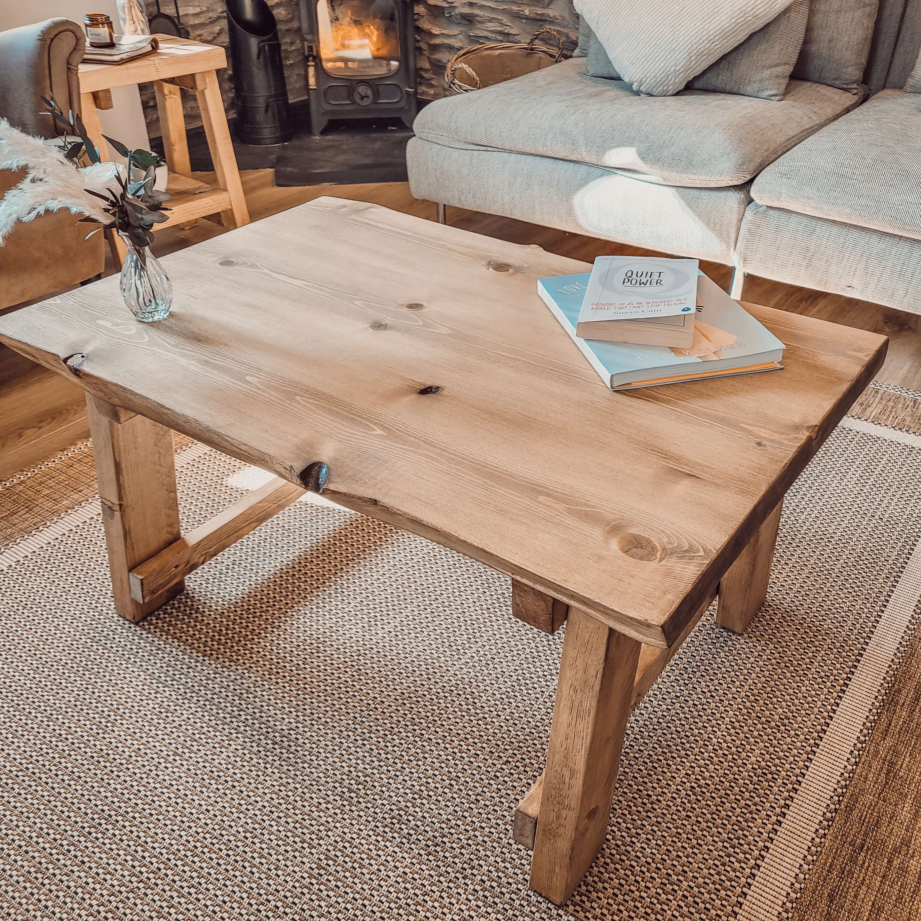 MARA Live / Waney Edge Coffee Table With A Frame Legs