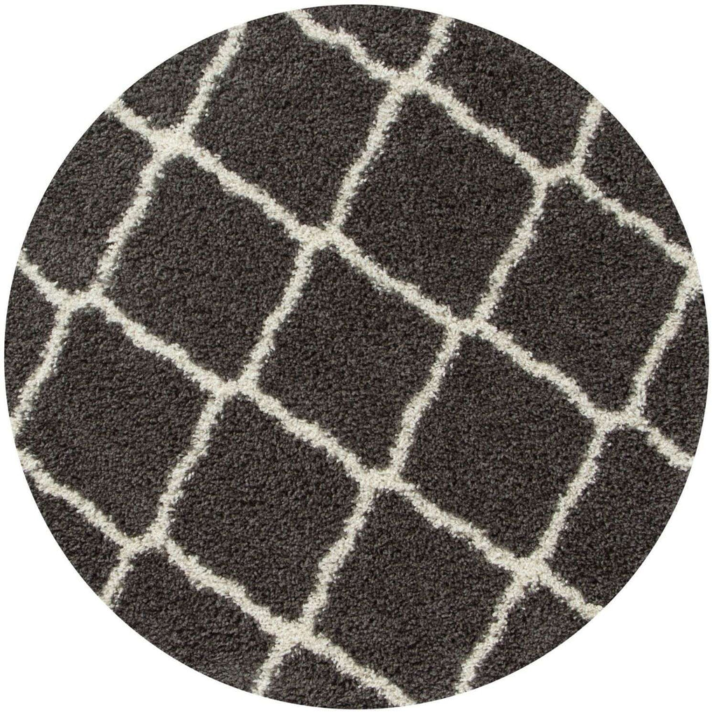 Moroccan Dark Grey Shaggy Rug