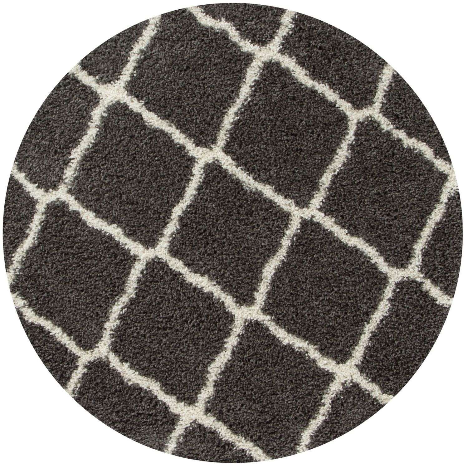 Moroccan Dark Grey Shaggy Rug
