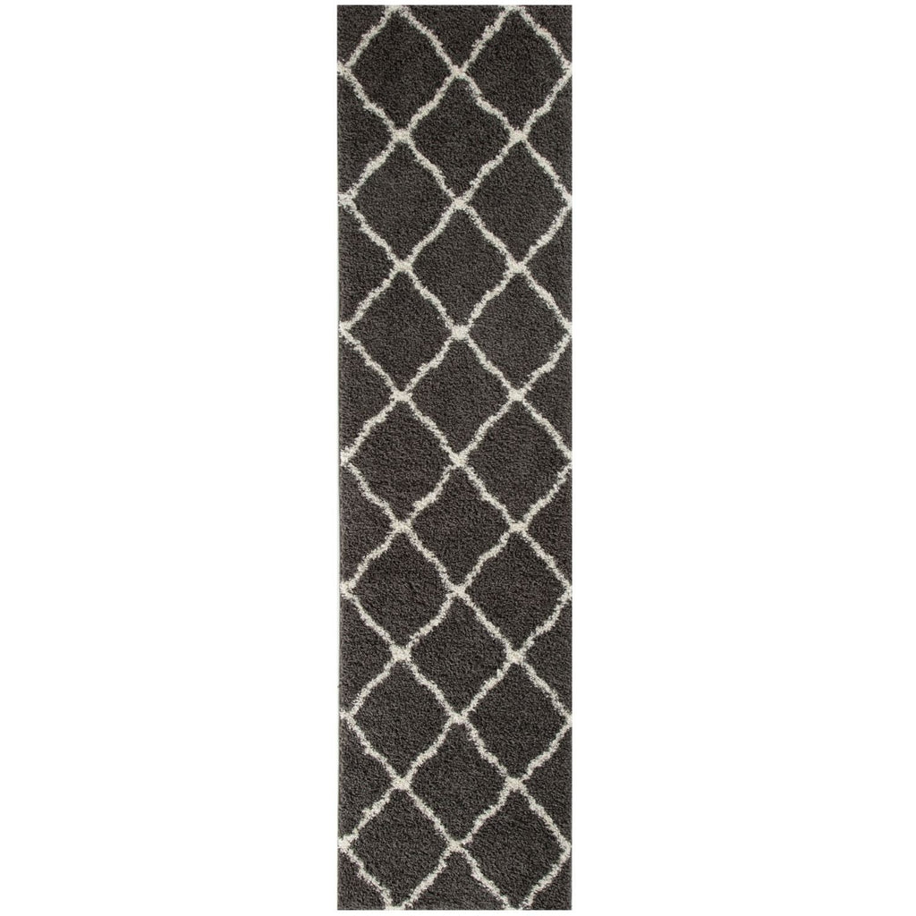 Moroccan Dark Grey Shaggy Rug