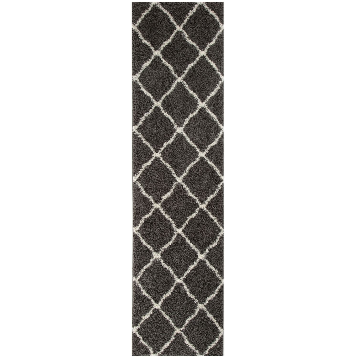Moroccan Dark Grey Shaggy Rug