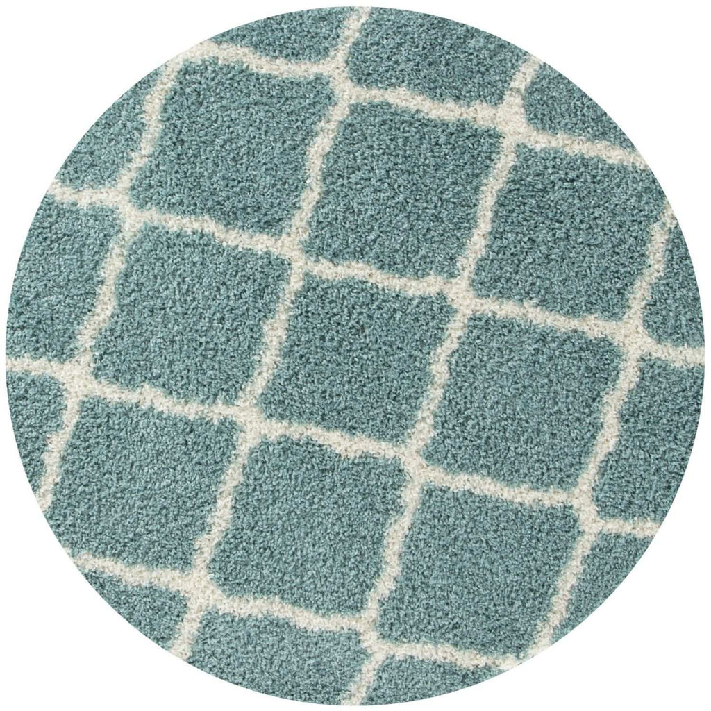 Moroccan Duck Egg Blue Shaggy Rug