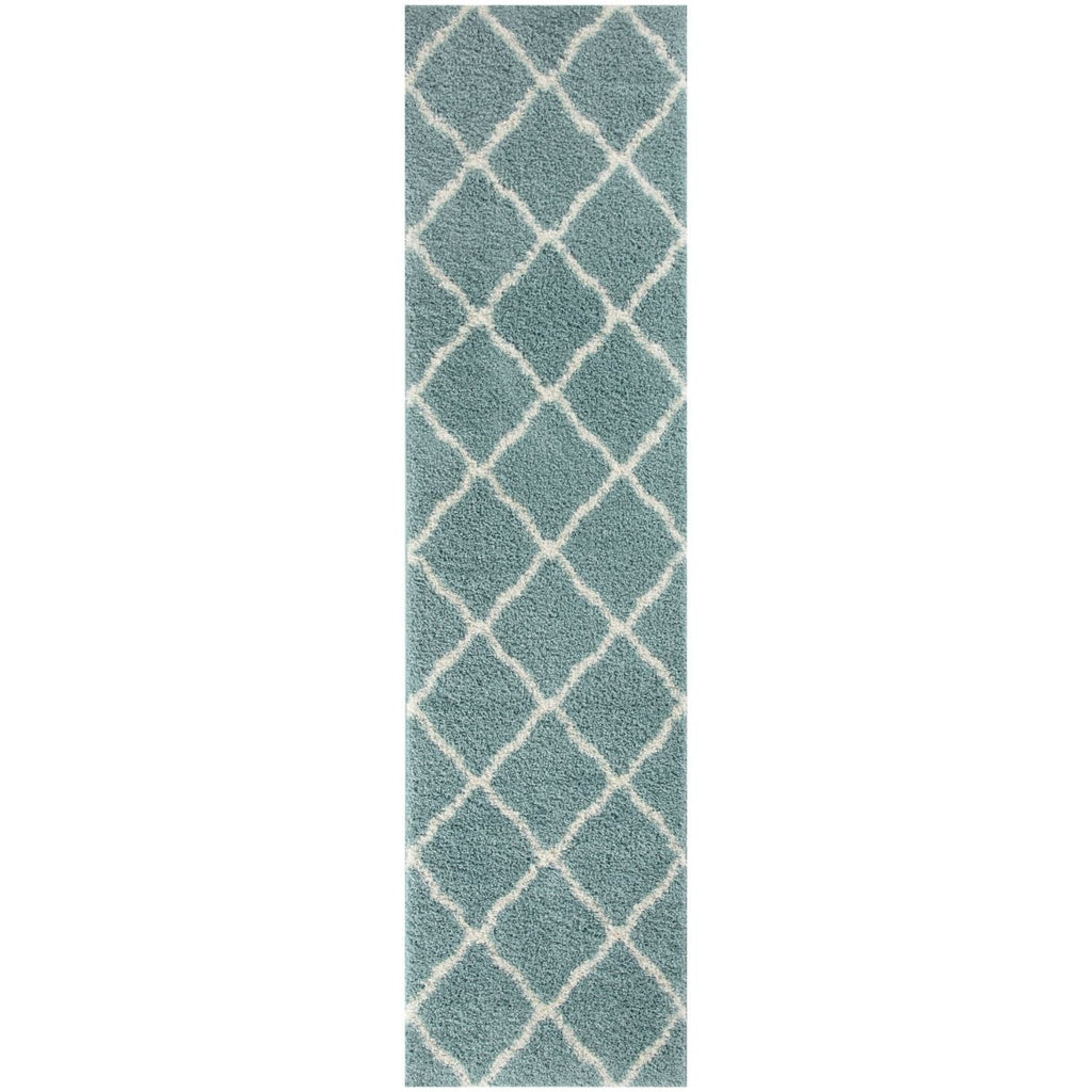 Moroccan Duck Egg Blue Shaggy Rug