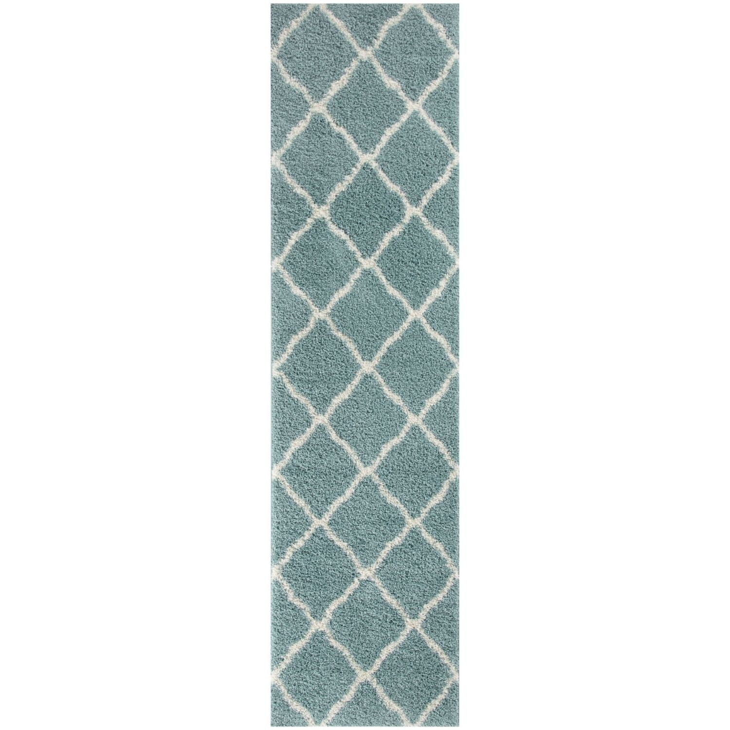 Moroccan Duck Egg Blue Shaggy Rug