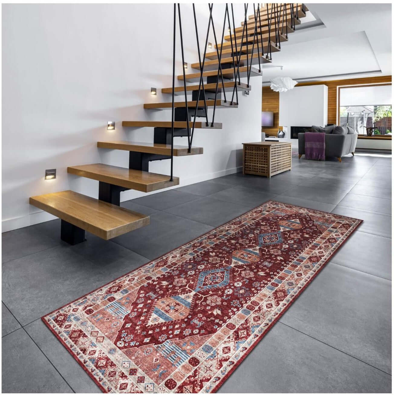Madar Vintage Washable Cream Rug