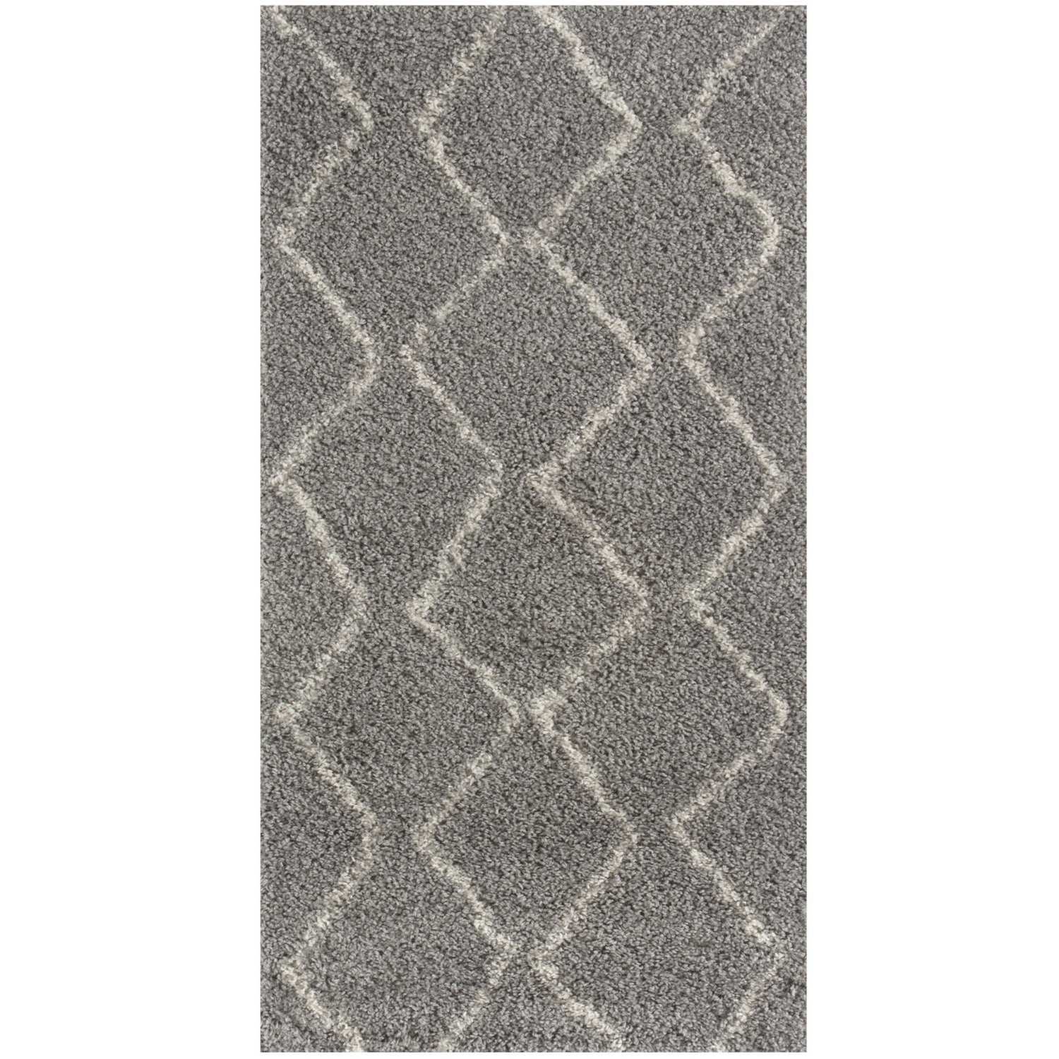 Moroccan Grey Shaggy Rug
