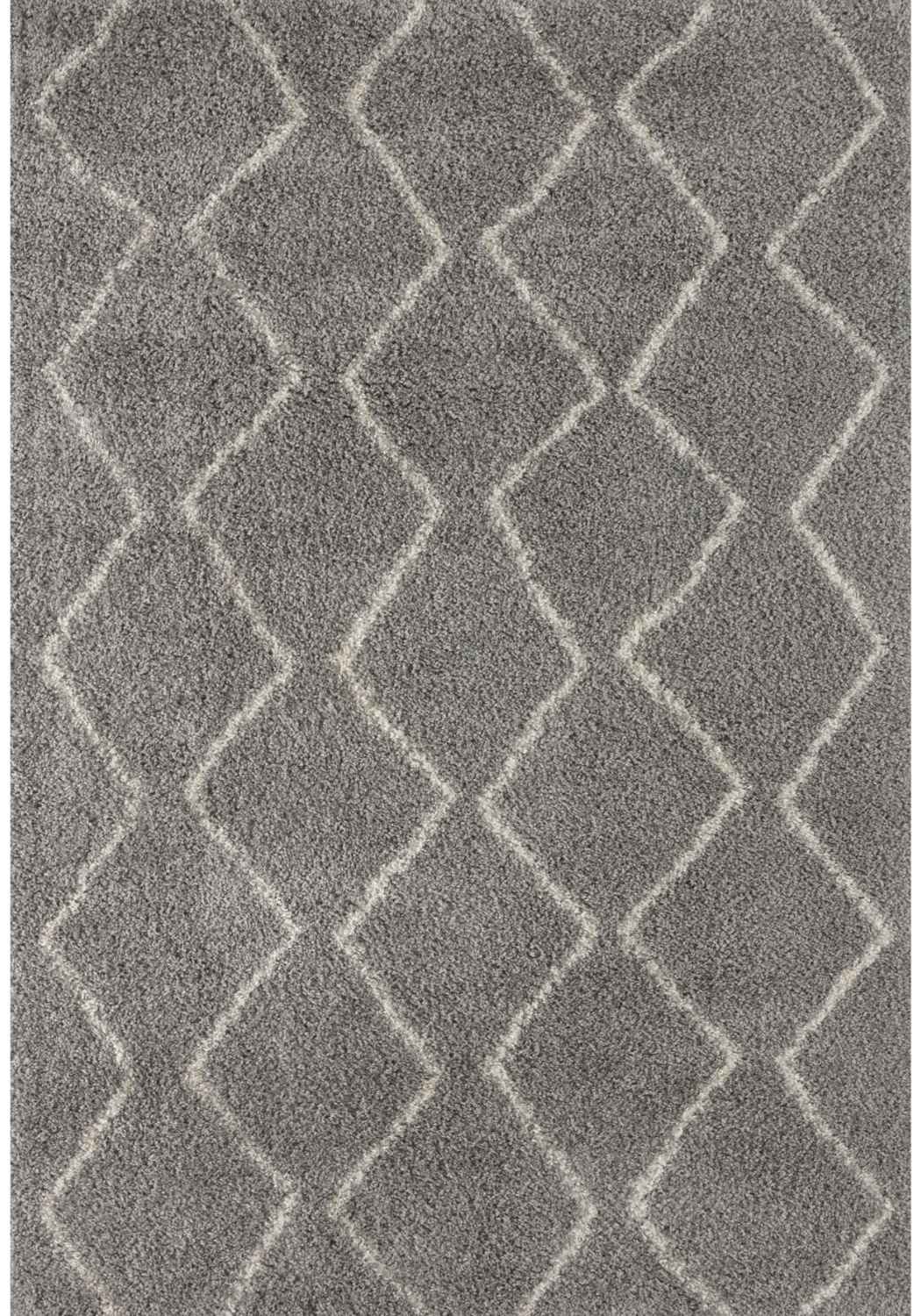 Moroccan Grey Shaggy Rug