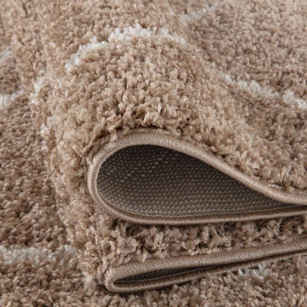 Moroccan Beige Shaggy Natural Rug