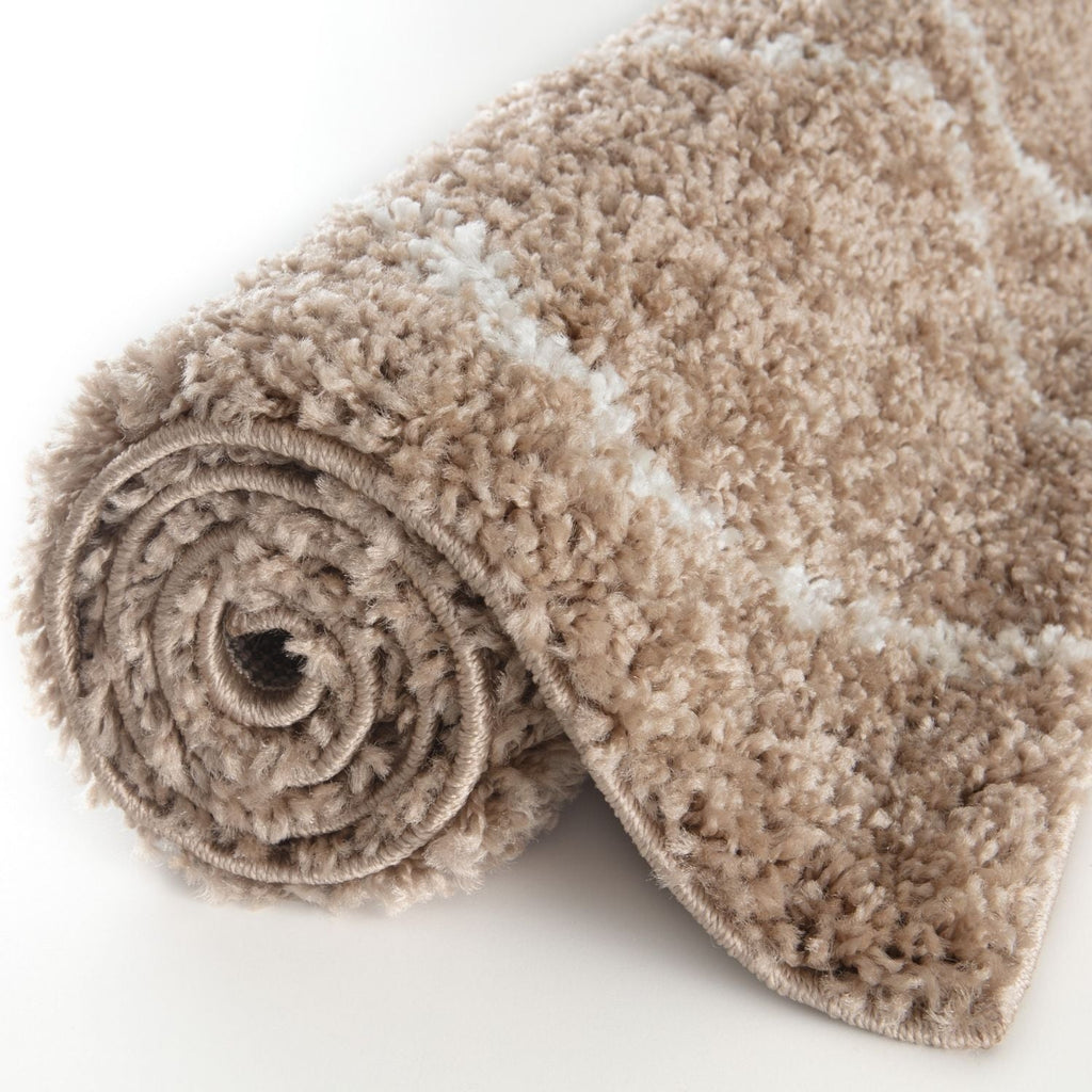 Moroccan Beige Shaggy Natural Rug