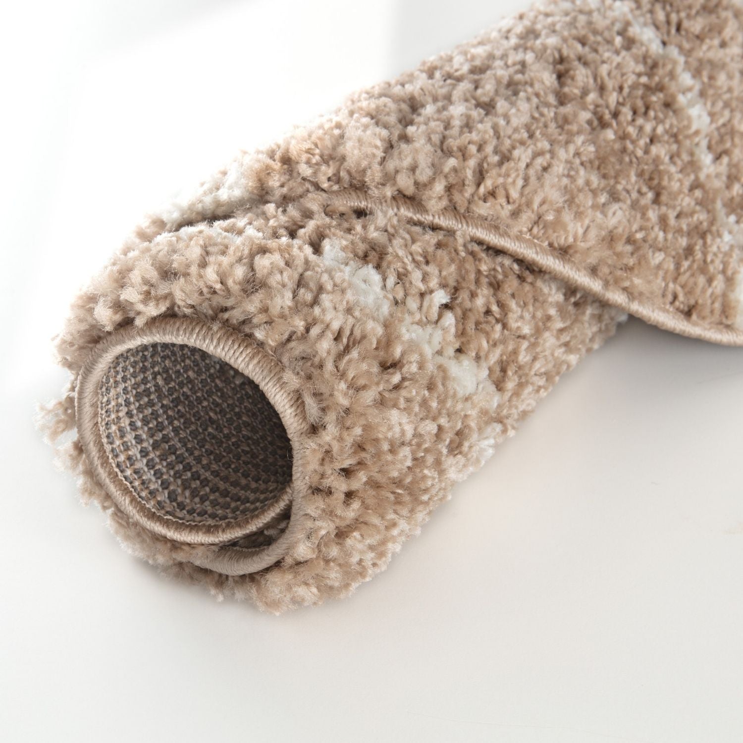 Moroccan Beige Shaggy Natural Rug