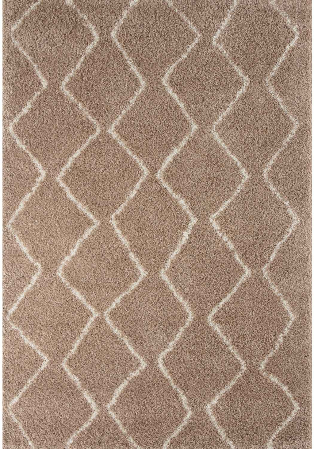 Moroccan Beige Shaggy Natural Rug