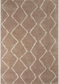 Moroccan Beige Shaggy Natural Rug