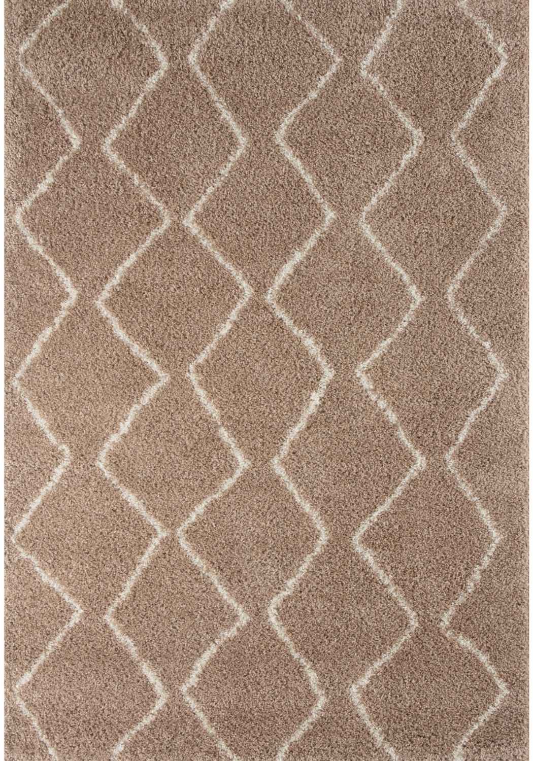 Moroccan Beige Shaggy Natural Rug