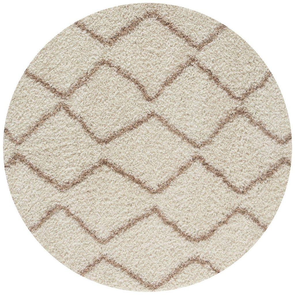 Moroccan Ivory Beige Shaggy Rug