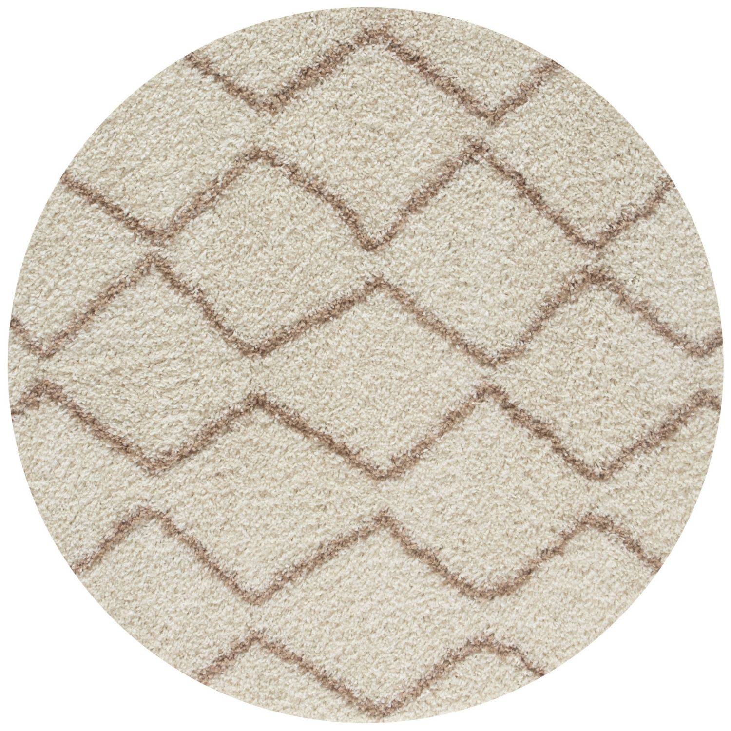 Moroccan Ivory Beige Shaggy Rug