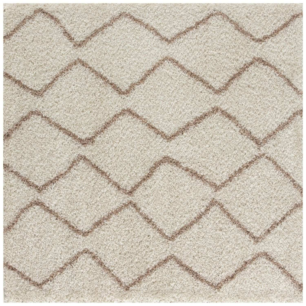 Moroccan Ivory Beige Shaggy Rug