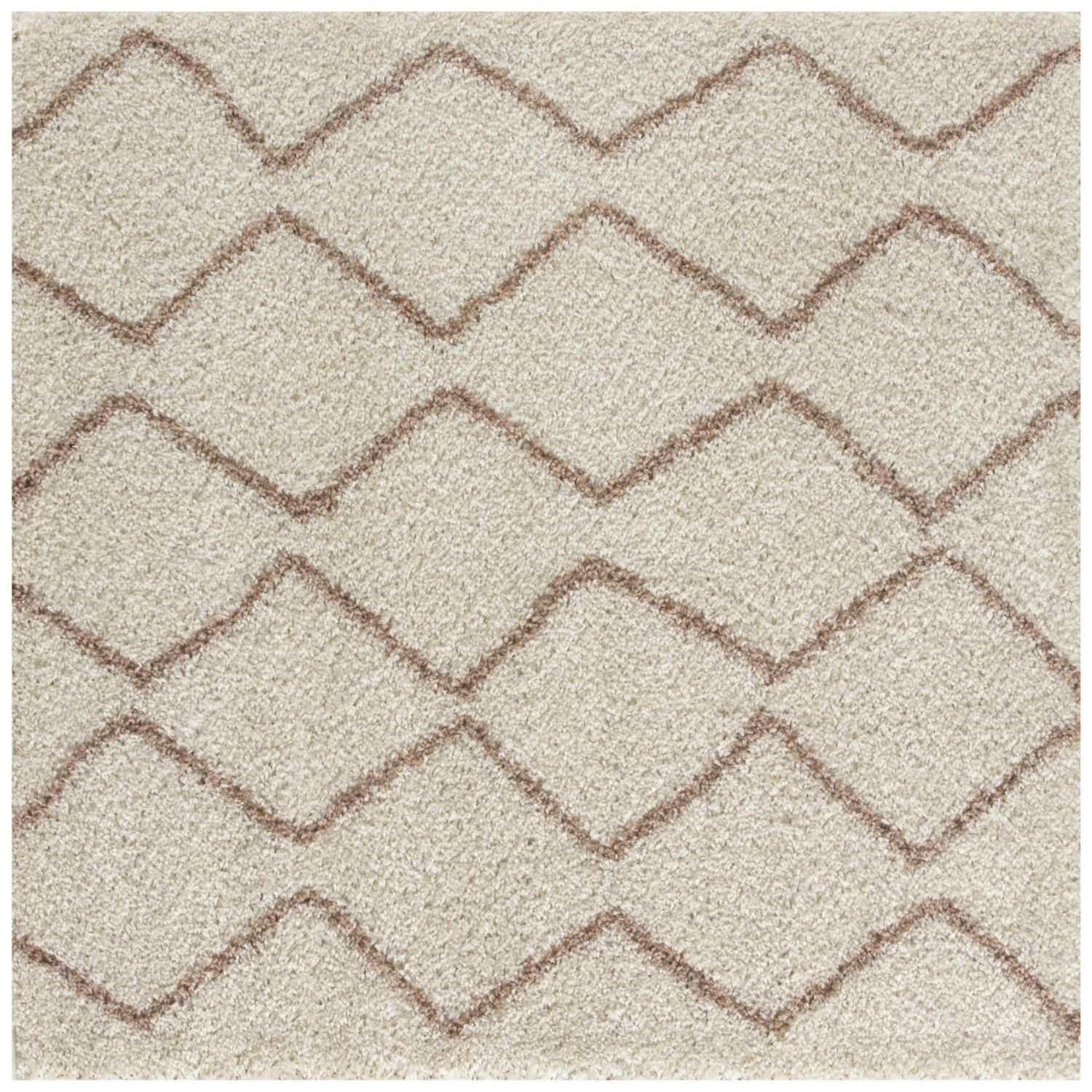 Moroccan Ivory Beige Shaggy Rug
