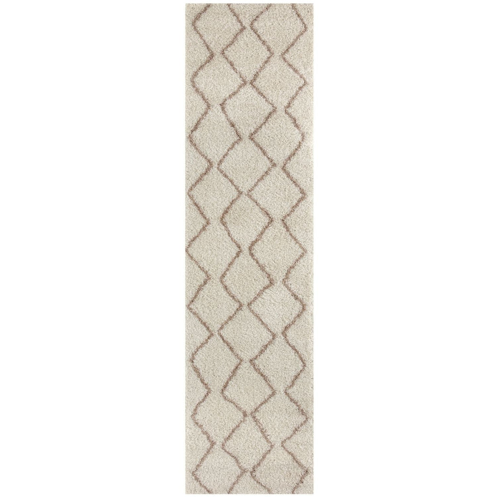 Moroccan Ivory Beige Shaggy Rug