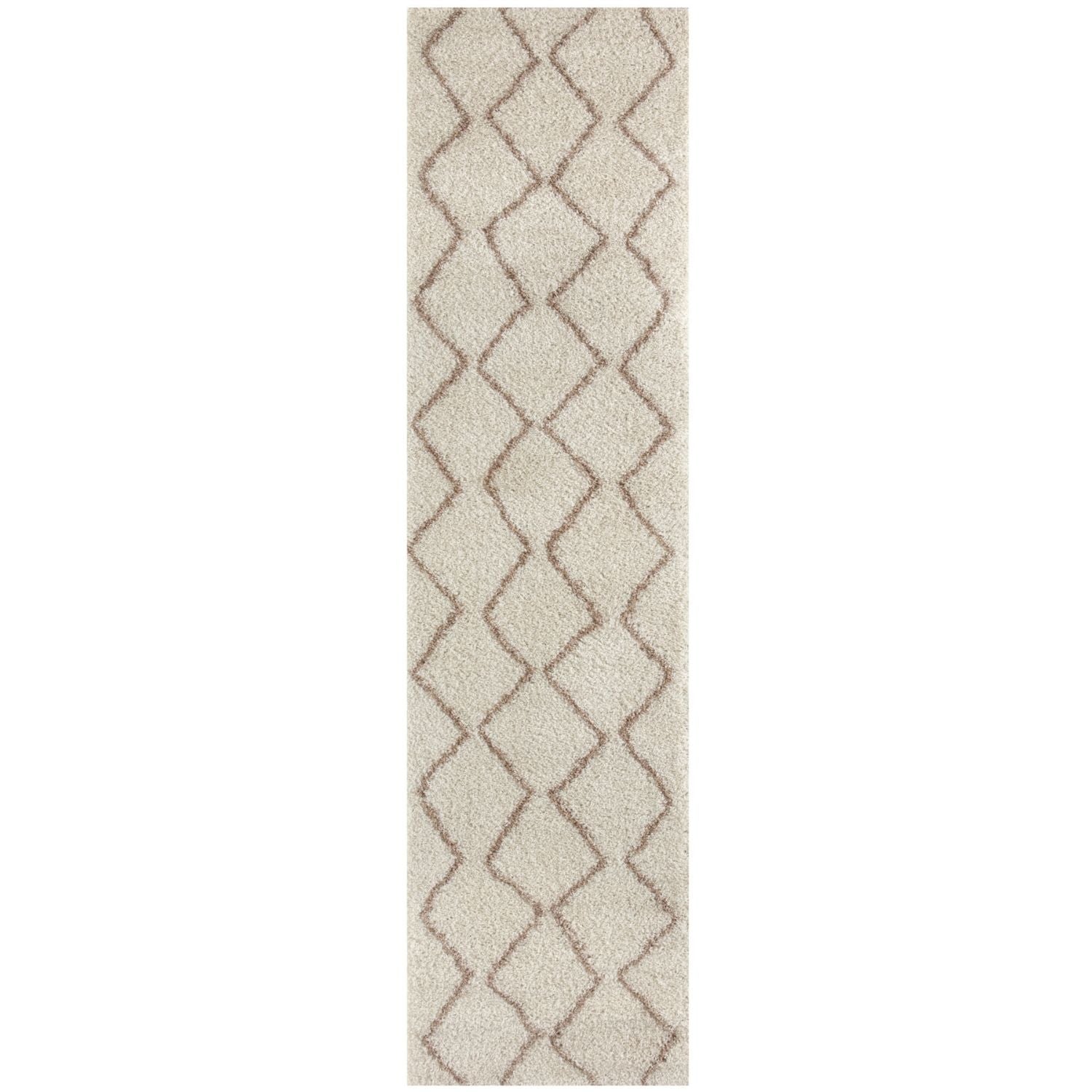 Moroccan Ivory Beige Shaggy Rug