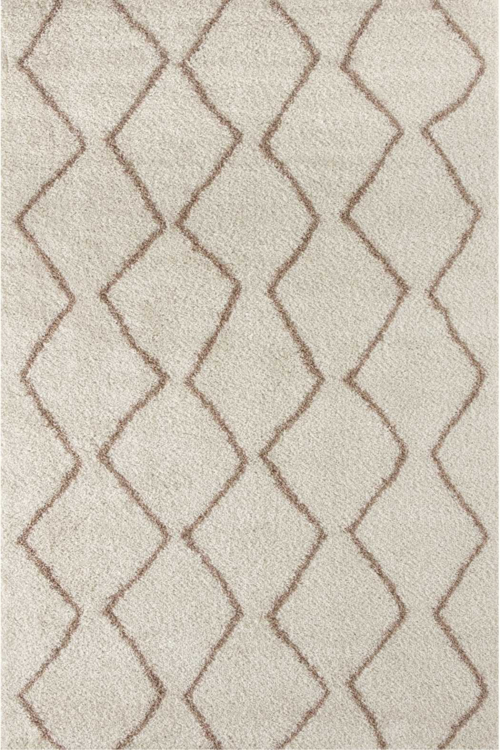 Moroccan Ivory Beige Shaggy Rug