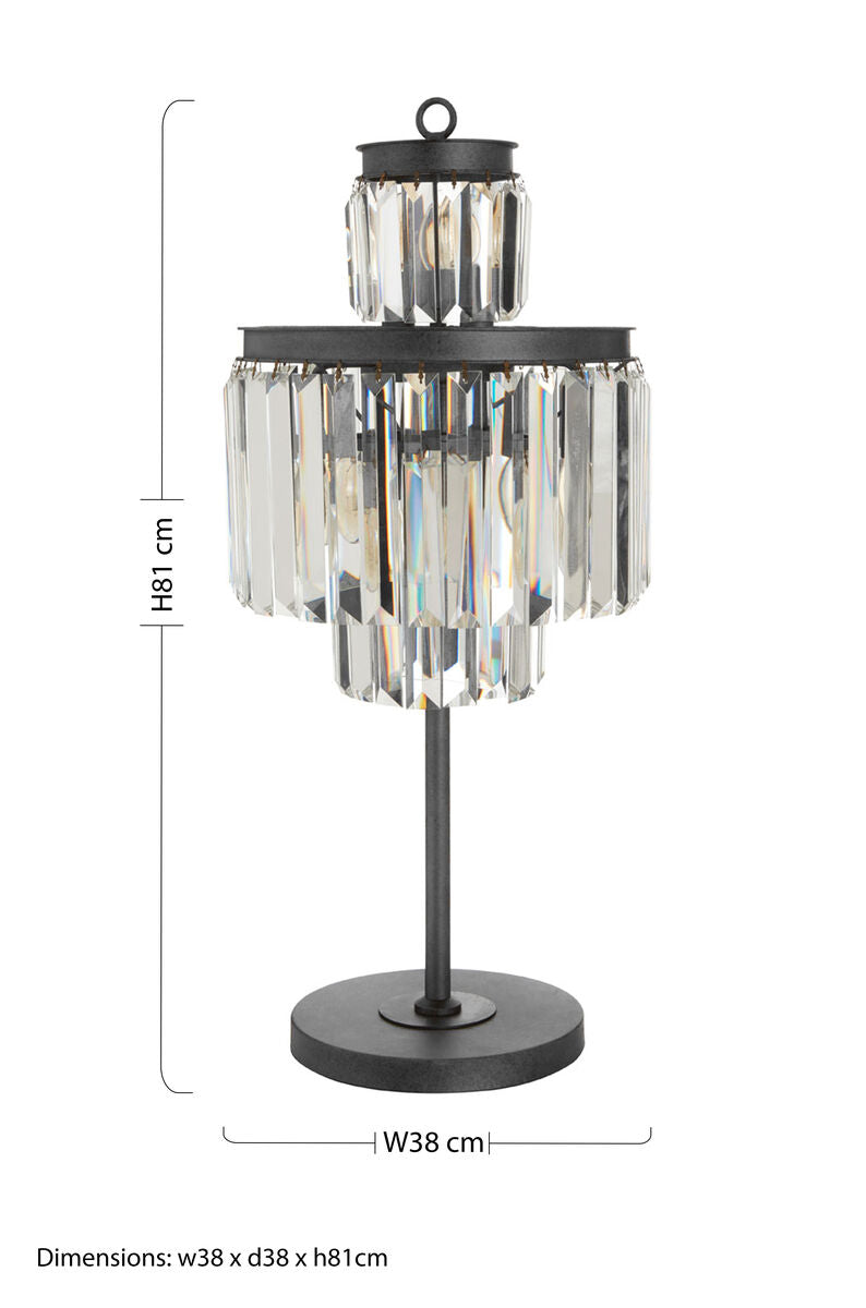 Art Deco Glass Table Lamp