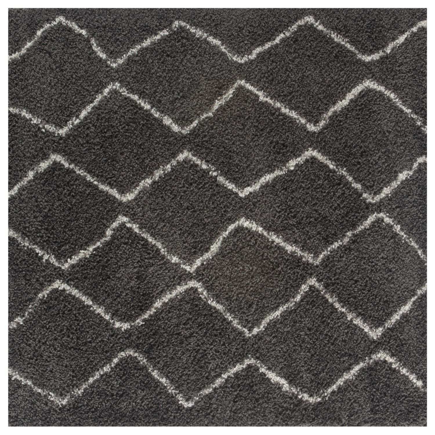 Moroccan Dark Grey Shaggy Rug