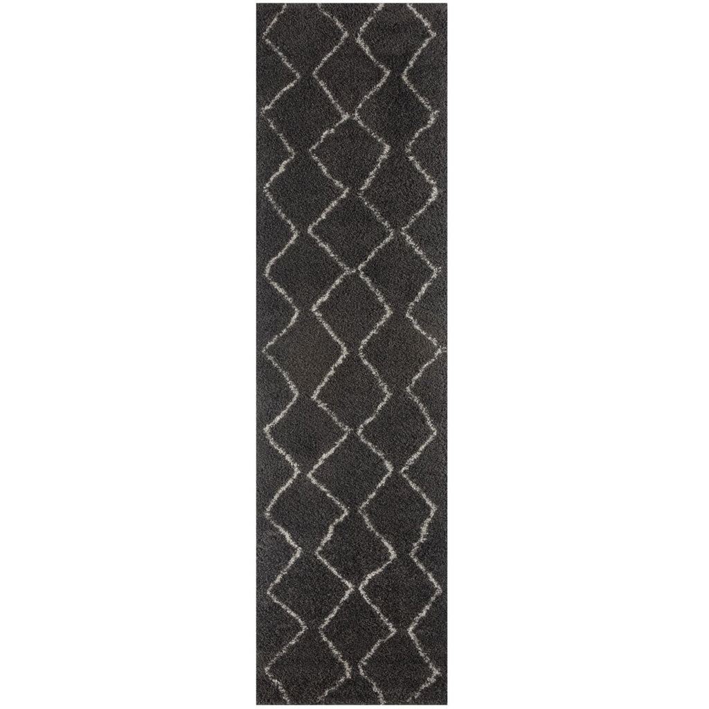 Moroccan Dark Grey Shaggy Rug