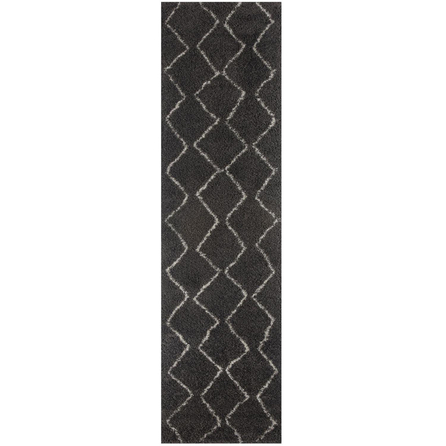 Moroccan Dark Grey Shaggy Rug