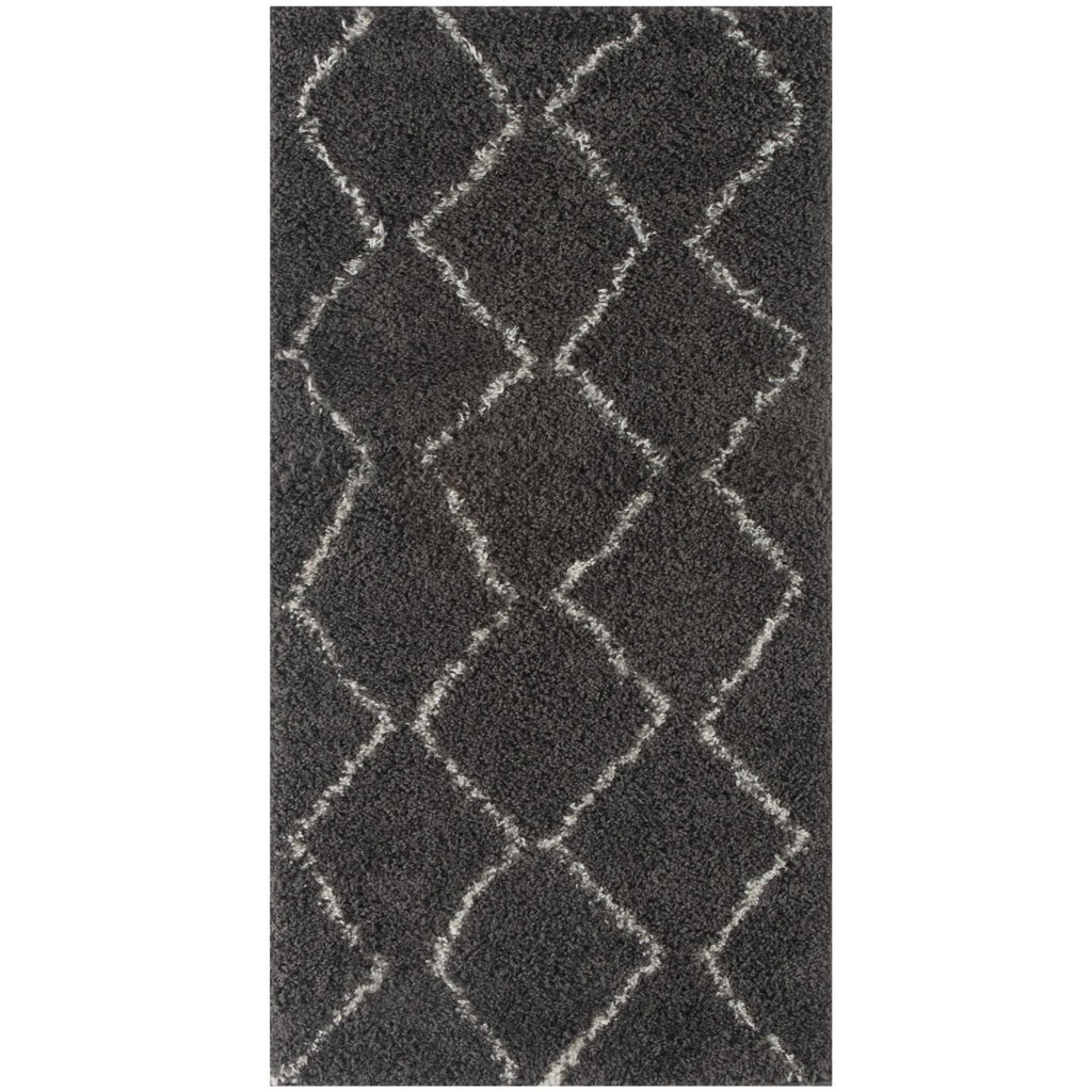 Moroccan Dark Grey Shaggy Rug