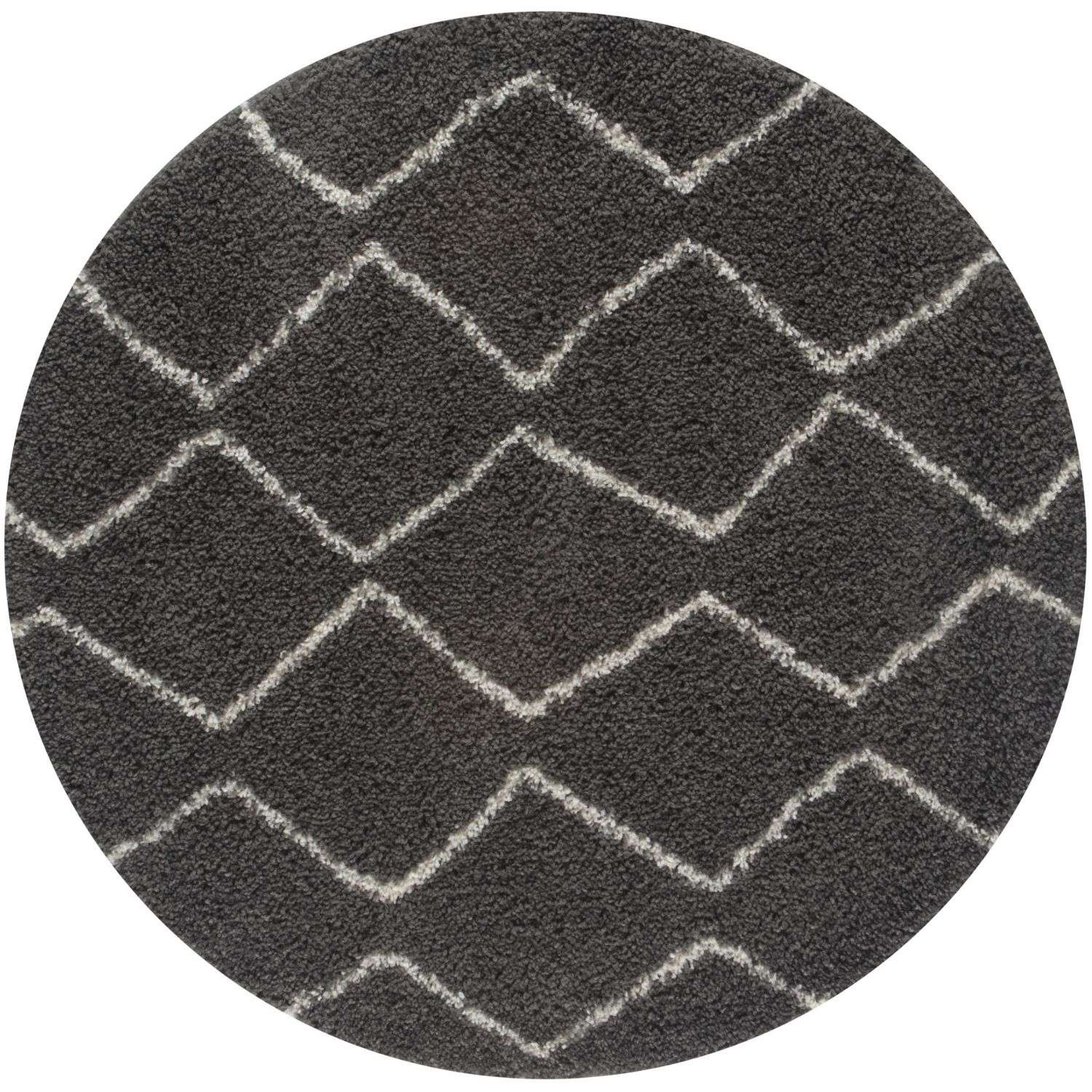 Moroccan Dark Grey Shaggy Rug
